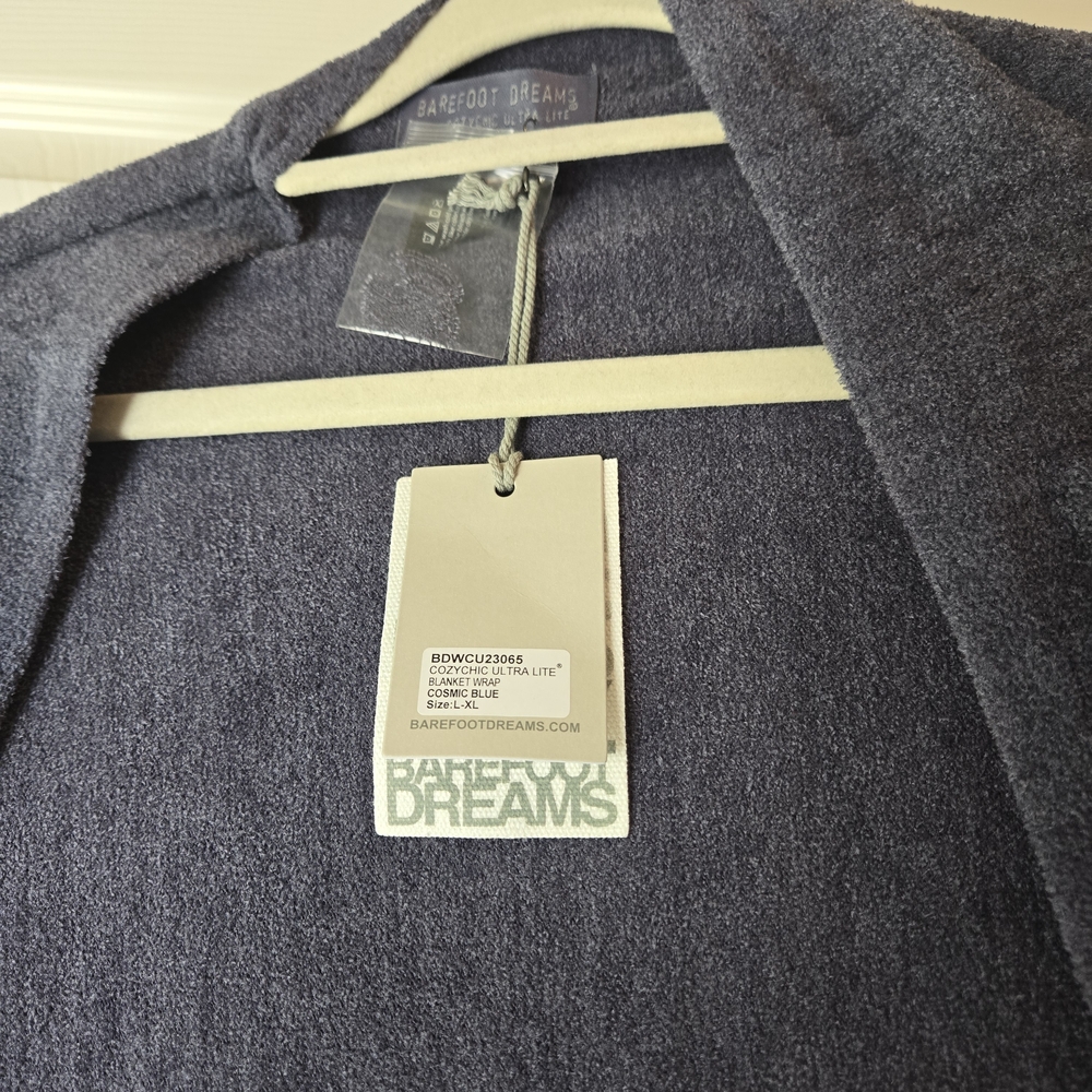 Barefoot Dreams CozyChic Lite Blanket Wrap L/XL Cosmic BLUE NWT